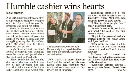 Humble Cashier Wins Hearts